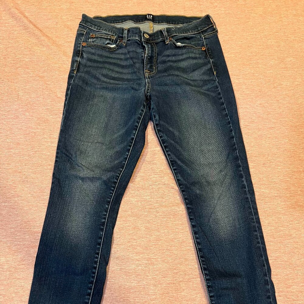 Gap Denim Blue Jeans True Skinny 10 / 30 Dark Wash